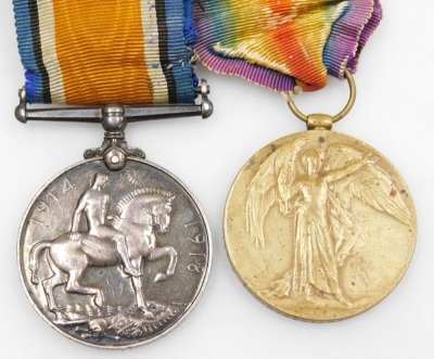 A WWI medal pair, comprising 1914-18 British War medal and Victory medal, inscribed to 3400 Tpr. E Winterbourne, 2nd Lifeguards, and with handwritten and facsimile documentation. - 2