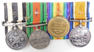 A WWI medal pair and later medals, comprising 1914-18 British War medal and Victory medal, inscribed to 36099 Sgt. E Ward, Northumberland Fusiliers, together with WWII Defence medal and St Johns Ambulance Long Service medal and bar, inscribed 29236 Cpl. E - 3