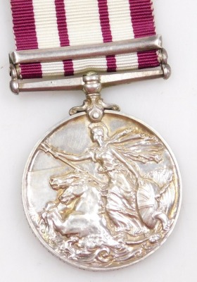 A George V Naval General Service medal, with Persian Gulf 1909-14 clasp, inscribed to 228164 W Blundel, HMS Highflyer. - 2