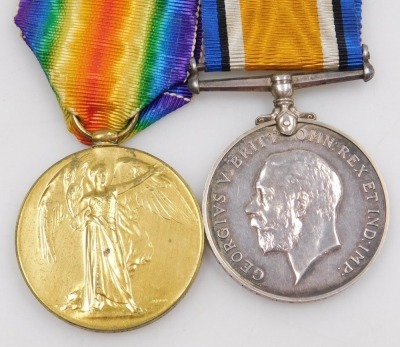 A WWI medal pair, comprising 1914-18 British War medal and Victory medal, inscribed to 232754 Pte. J Witham, with original OHMS postal packaging. - 2