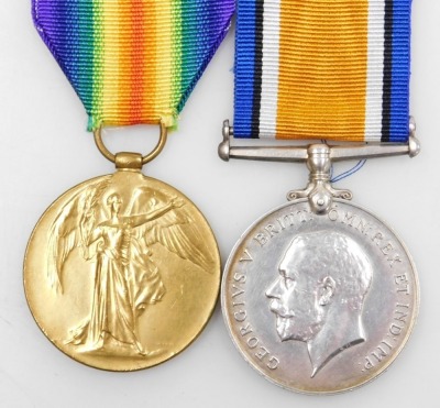 WWI medal pair and death plaque, comprising 1914-18 British War medal and Victory medal, with death plaque named to Joseph Lawson, the medals inscribed to 202984 Pte. J Lawson, Lincolnshire Rgt. - 2