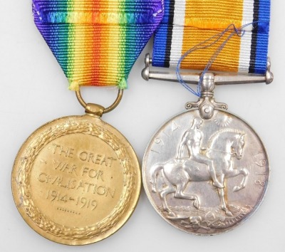 WWI medal pair and death plaque, comprising 1914-18 British War medal and Victory medal, with death plaque named to Joseph Lawson, the medals inscribed to 202984 Pte. J Lawson, Lincolnshire Rgt. - 3