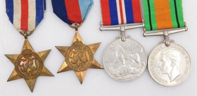 A WWII Military Cross medal group, comprising Military Cross, dated 1944, 1939-45 British War medal, Defence medal, France and Germany Star and 1939-45 Star, all unnamed, (Military Cross with original Morocco leather case). - 2