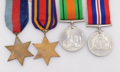 A WWII medal group, comprising 1939-45 British War medal, Defence medal, 1939-45 Star and Burma Star, with original OHMS box, addressed to F/Lt GA Grassby, Barton on Humber, Lincolnshire and tunic ribbons. - 3