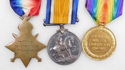 A WWI medal trio, comprising 1914-18 British War medal, 1914-15 Star and Victory medal, inscribed K26343 AE Willman, Sto 1, Royal Navy. - 3