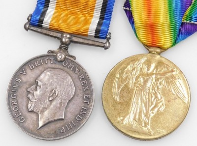 Two WWI medal pairs, both comprising 1914-18 British War medal and Victory medal, one pair inscribed to 3262 Pte. F Thomas, Monmouth Rgt., and the other pair to his brother 5495 AS GE Thomas, RAMC. - 6