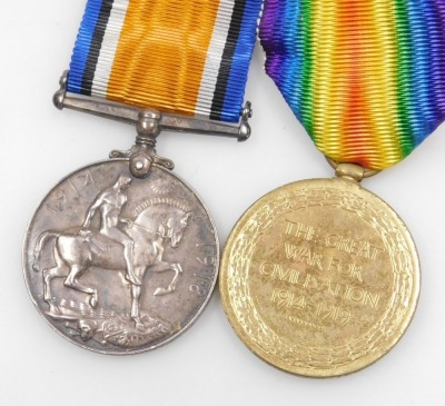 Two WWI medal pairs, both comprising 1914-18 British War medal and Victory medal, one pair inscribed to 3262 Pte. F Thomas, Monmouth Rgt., and the other pair to his brother 5495 AS GE Thomas, RAMC. - 7