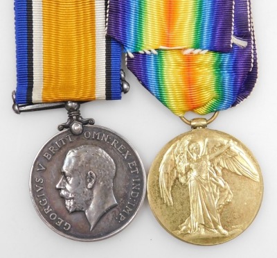 A WWI medal pair, comprising 1914-18 British War medal and Victory medal, inscribed to 51626 Pte. GAV McKeon, The Queen's Rgt. - 2