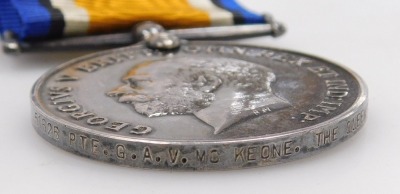 A WWI medal pair, comprising 1914-18 British War medal and Victory medal, inscribed to 51626 Pte. GAV McKeon, The Queen's Rgt. - 4