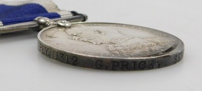 Africa General Service medal with World War I group, comprising Africa General Service medal with Somaliland 1902-1904 clasp, inscribed to G Price Pte Royal Marines HMS Hyacinth, a Naval Long Service and God Conduct medal, inscribed to PLY 11312 G Price S - 5