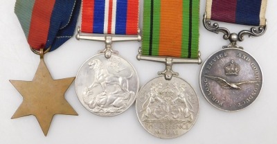 A WWII and later RAF medal group, comprising 1939-45 British War medal, 1939-45 Star, Defence medal and Elizabeth II Royal Air Force Long Service and Good Conduct medal, inscribed to 1299487 Sgt LEE (Leonard Edwin Ernest) Boulton, with later printed docum - 3