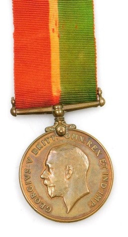 A Mercantile Marine War medal, inscribed to James Fletcher, N.B. records suggest at least four men of this name listed, according to a handwritten note with the medal.