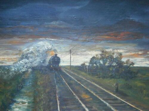 Wilhelmina Burdett-Somers. Steam train