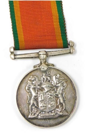 A South African War Service medal 1939-45.