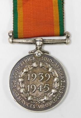 A South African War Service medal 1939-45. - 2