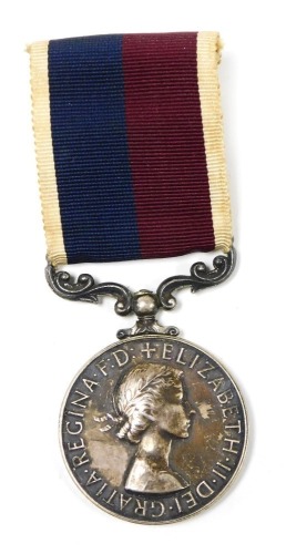 A Royal Air Force Long Service and Good Conduct medal, inscribed to D1920525 Cpl TP Goodacre RAF.