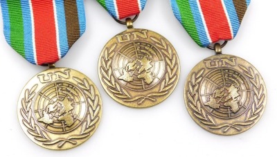 Three United Nations Bosnia medals, all boxed. - 2