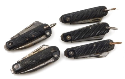 Five British Army Jack knives. - 6