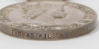 A Queen Elizabeth II Imperial Service medal, inscribed to Thomas Wilson Cooper, cased. - 4