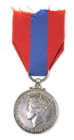 A George VI Meritorious Service medal, inscribed to Harold Courtenay Saunders Callard.