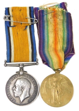 A WWI medal pair, comprising 1914-18 British War medal and Victory medal, inscribed to 38767 Pte W Fletcher Royal Scots.