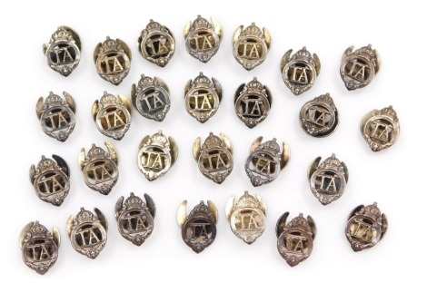 A collection of TA (Territorial Army) lapel badges. (27)