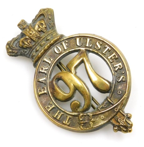 A Victorian 97th Earl of Ulster's Regiment of Foot Glengarry badge.