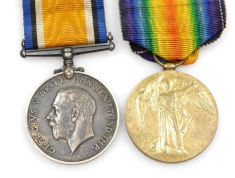 A WWI medal pair, comprising 1914-18 British War medal and Victory medal, inscribed to 75395 Gnr F Adams RA.