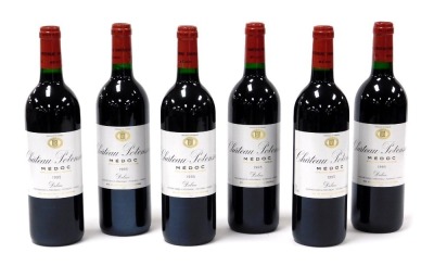 Six bottles of Chateau Potensac Medoc 1995.