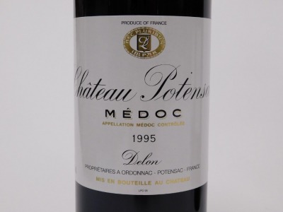 Six bottles of Chateau Potensac Medoc 1995. - 2