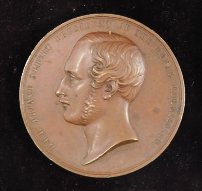 A Victorian Great Exhibition 1851 bronze exhibitor medal, engraved to edge "United Kingdom, class 30, number 214". - 2