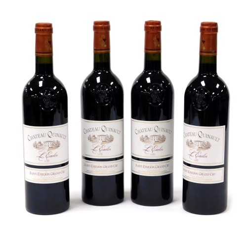 Four bottles of Chateau Quinault L'Enclos 1999 St-Emilion Grand Cru.