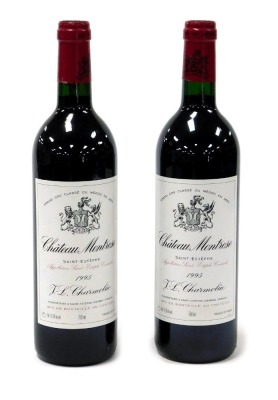 Two bottles of Chateau Montrose St-Estephe 1995.