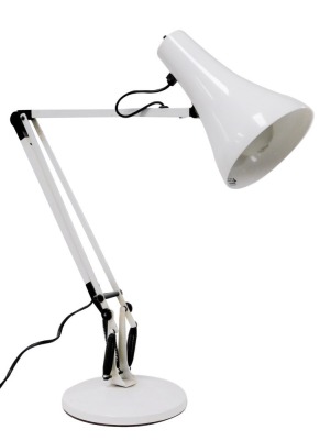 An Anglepoise white table lamp, model 90.