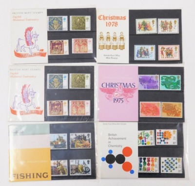 Philately. GB mint commemorative sets and individual stamps, post decimalisation. (qty) - 2