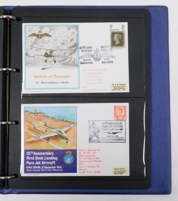 Philately. RAF related first day covers, with associated autographs, in an album and loose. (qty) - 2