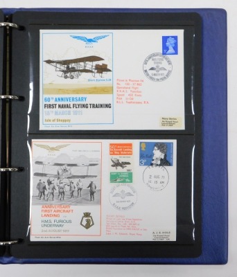 Philately. RAF related first day covers, with associated autographs, in an album and loose. (qty) - 3