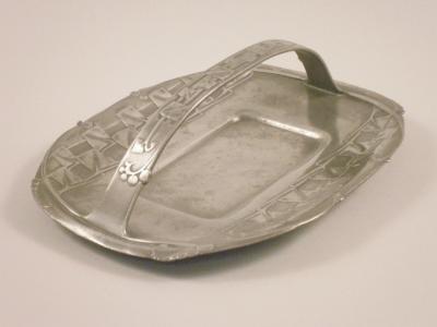 A Liberty & Co pewter oval tray or basket