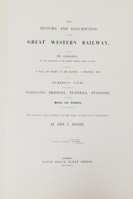 Bourne (John C). Bourne's Great Western Railway, folio, with dust wrapper, published by David and Charles Reprints Newton Abbot. - 4