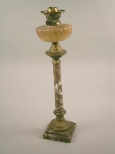 A late 19thC / early 20thC oil lamp