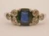 An Art Deco sapphire and diamond ring