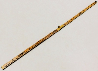 A Rabone 200ft tape measure, leather cased, number 418, together with a Rabone folding ruler. (2) - 2