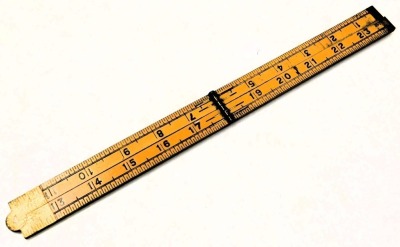 A Rabone 200ft tape measure, leather cased, number 418, together with a Rabone folding ruler. (2) - 5