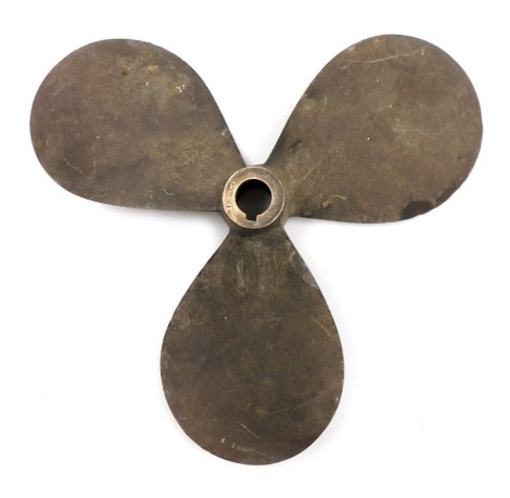 A bronze propeller, 18x1.4, number 26867, 42cm wide.