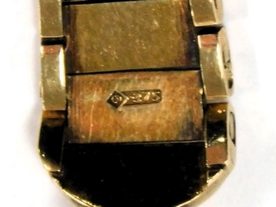 A Rotary lady's 9ct gold cased wristwatch, circular champagne dial with batons, twenty one jewel movement, on a 9ct gold strap, with safety chain as fitted, 16.6g all in. - 3