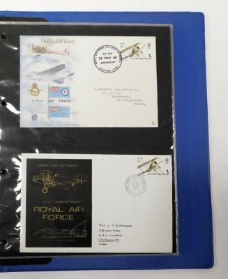 Philately. RAF related and other first day covers, in six albums. - 2