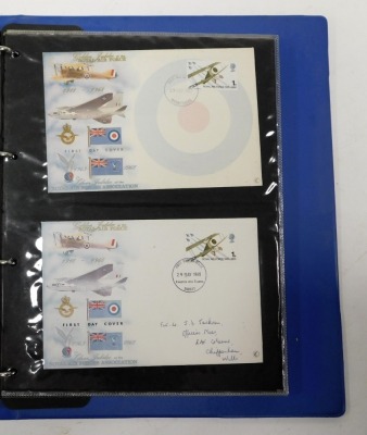 Philately. RAF related and other first day covers, in six albums. - 3