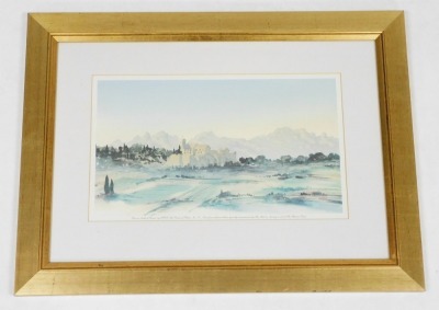 After HRH Charles, The Prince of Wales (British, b.1948). View in South of France, limited edition print, 22.5cm x 38cm. - 2