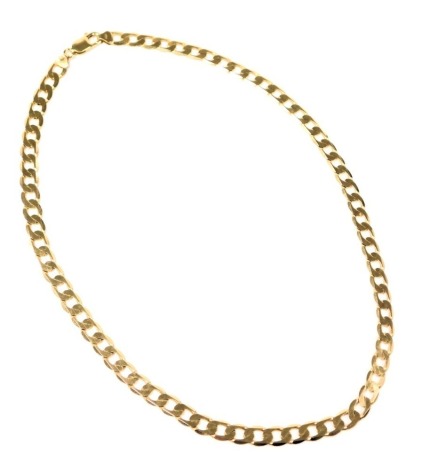 A 9ct gold curb link neck chain, on a lobster claw clasp, 29.5g.