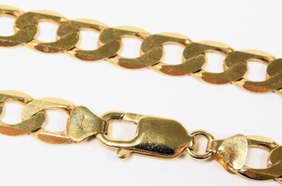 A 9ct gold curb link neck chain, on a lobster claw clasp, 29.5g. - 3